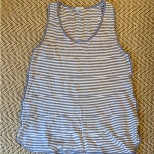 Blue Striped Women's Tank Top
